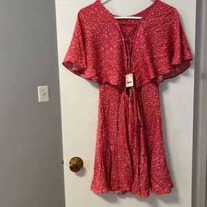 XS New Free People Pink Floral Dress